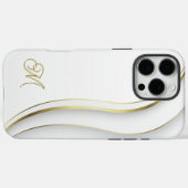 モノグラム ゴールドスワール Case-Mate iPhoneケース (裏面 (横))