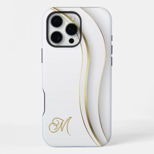 モノグラム ゴールドスワール iPhoneケース (裏面)