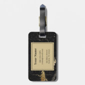 モノグラム ゴールド ブラック マーブル ラゲッジタグ (裏面縦)
