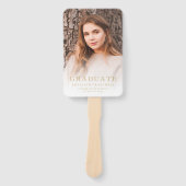 モノグラム ゴールド ホワイト フォト 卒業 ハンドファン (正面)