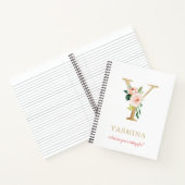 モノグラム ゴールド レター Y | 花のフレーズまたは引用 ノートブック (内部)