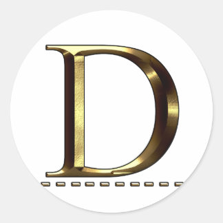 モノグラム ゴールド D ステッカー