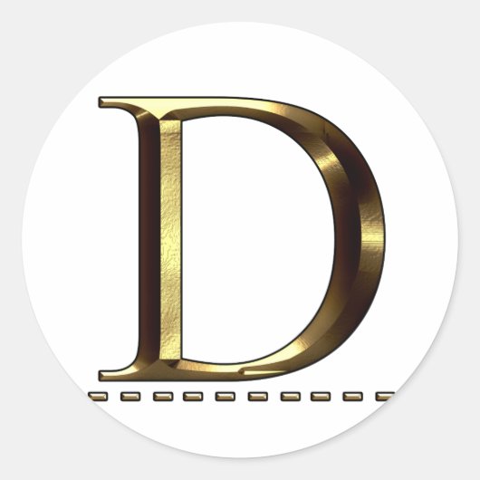 モノグラム ゴールド D ステッカー (正面)