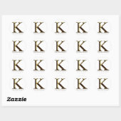 モノグラム ゴールド K 文字 ステッカー (シート)
