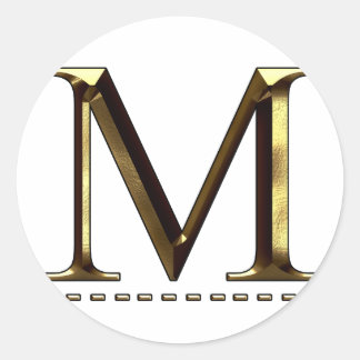 モノグラム ゴールド M 文字 ステッカー