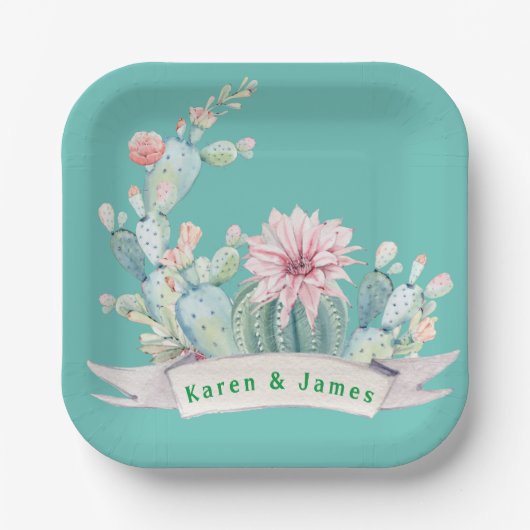 モノグラム サウスウェスト ブルー ペーパープレート (正面)