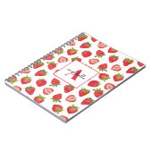 モノグラム サマー ストロベリー パーソナライズ ノートブック (左側)