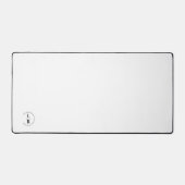 モノグラム、サロン、白ミニマル色 デスクマット (正面)