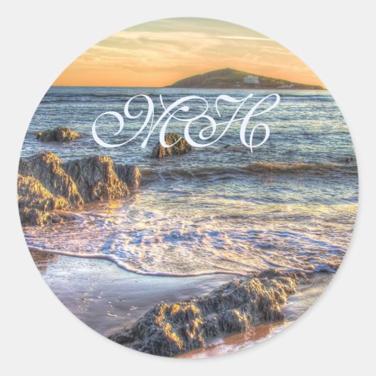 モノグラム – サンダウンのバンタムからバラ島… ラウンドシール (正面)