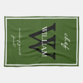 モノグラム+シェフの名素晴らし前素朴クール キッチンタオル (横)