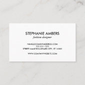 モノグラム |シェブロングリッター |イベントプランナー 名刺 (裏面)