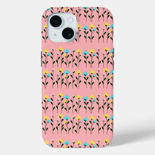 モノグラム シック グレー 花柄 Case-Mate iPhoneケース (裏面)