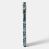 モノグラム シック グレー 花柄 Case-Mate iPhoneケース (裏面 / 左)