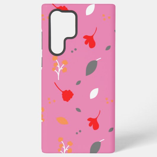 モノグラム シック フラワー ピンク SAMSUNG GALAXYケース (裏面)