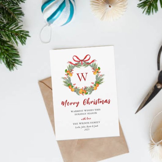  モノグラム シトラス リース フォトなし クリスマス