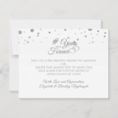  モノグラム シルバーハート 永遠への年数 サンキューカード (裏面)