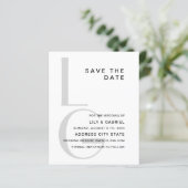 モノグラム.シンプルタイポグラフィ結婚式の日付を保存 (スタンド正面)