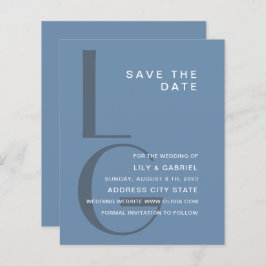 モノグラム.シンプルタイポグラフィ結婚式の日付を保存