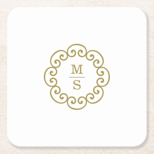モノグラム スクエアペーパーコースター (正面)