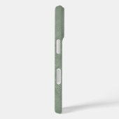 モノグラム+スクリプトネームのsageレザー Case-Mate iPhoneケース (裏面 / 右)