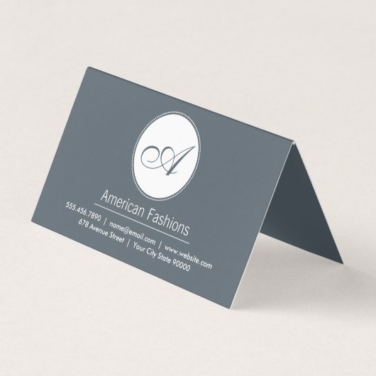 モノグラム |スクリプト 名刺 (正面)