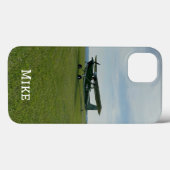 モノグラム スタイリッシュな飛行機の写真 航空 Case-Mate iPhoneケース (裏面 (横))