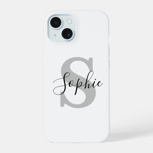 モノグラム スタイリッシュ  iPhone 15ケース (裏面)