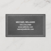 モノグラム |ステッチ済みレザー |大理石 名刺 (裏面)