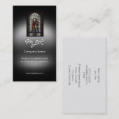 モノグラム、ステンドグラス窓、メタリック効果 名刺 (正面/裏面)