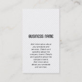 モノグラム | ストライプ | ブルーウェーブ 名刺 (裏面)