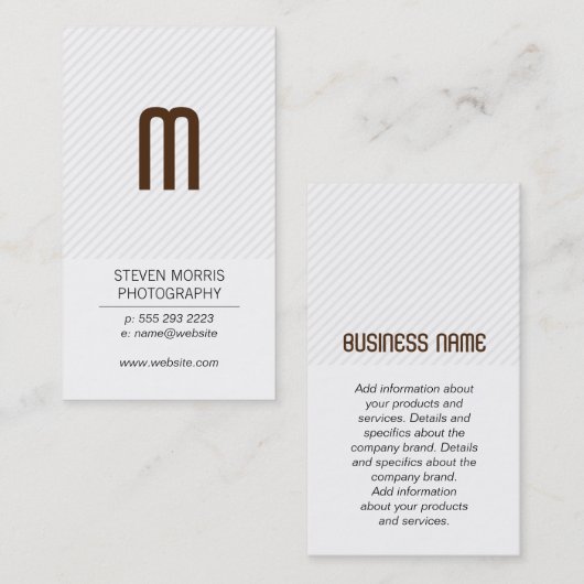 モノグラム |ストライプ 名刺 (正面/裏面)