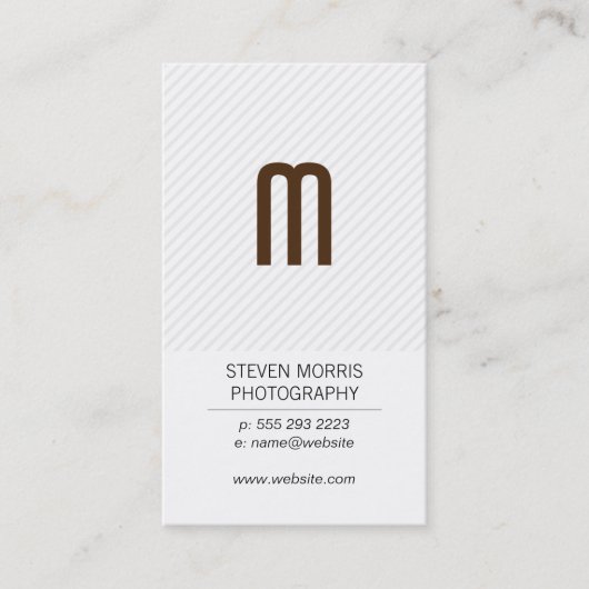 モノグラム |ストライプ 名刺 (正面)