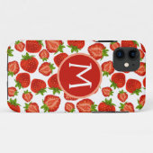 モノグラム ストロベリー いちご iPhoneケース Case-Mate iPhoneケース (裏面(横))