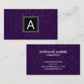 モノグラム |スパークル |イベントプランナー 名刺 (正面/裏面)