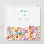 モノグラム スプリング サマー ウェディング 招待状 (裏面)