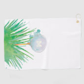 モノグラム.スポモダンーツ。 水彩のゴルフボール。 ゴルフタオル (横)