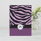 モノグラム/ゼブラストライプ結婚式招待状 招待状 (スタンド正面)