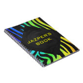 モノグラム ゼブラ ブラック レインボープリント ノートブック (右側)