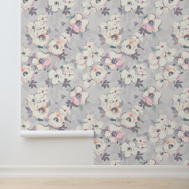 モノグラム |ソフトピンクの水彩パターン 壁紙 (アプリケーション)