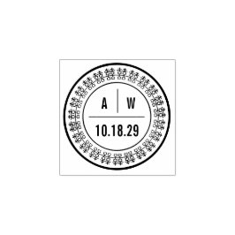 モノグラム&ダブルハピネス中国のリングや輪結婚ズ ラバースタンプ