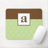 モノグラム·ダマスクパターンカスタムマウスパッド マウスパッド (マウス)