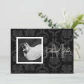 モノグラム ダマスク 感謝カード（平型） サンキューカード (スタンド正面)