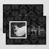 モノグラム ダマスク 感謝カード（平型） サンキューカード (正面/裏面)