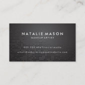 モノグラム | ダークメタル背景 名刺 (裏面)