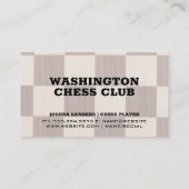 モノグラム |チェスの駒 |チェス盤 名刺 (裏面)