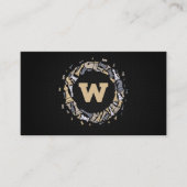 モノグラム |チェスの駒 |チェス盤 名刺 (正面)