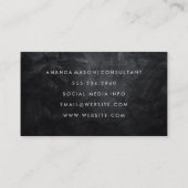 モノグラム |テクスチャ黒 名刺 (裏面)