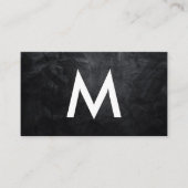 モノグラム |テクスチャ黒 名刺 (正面)