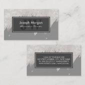 モノグラム |テクスチャ |ブラシ仕上げテクスチャ 予約カード (正面/裏面)