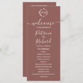 モノグラム テラコッタ ウェディング プログラム (正面/裏面)